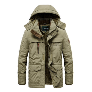 Tommy™ militaire stijl gevoerde Parka winterjas met capuchon en rits