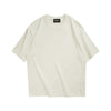 James™ eenvoudig wit fleece comfortabel oversized t-shirt