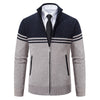 Oliver® fleece trui met kleurblok patch stijl voor heren