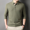 James™ micro strepen wit Polo lange mouwen