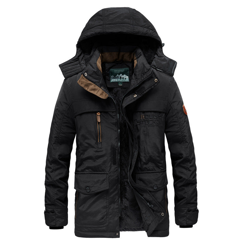 Tommy™ militaire stijl gevoerde Parka winterjas met capuchon en rits