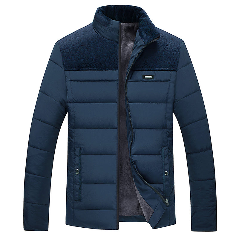 Oliver® bontgevoerde blauwe waterdichte winterjas