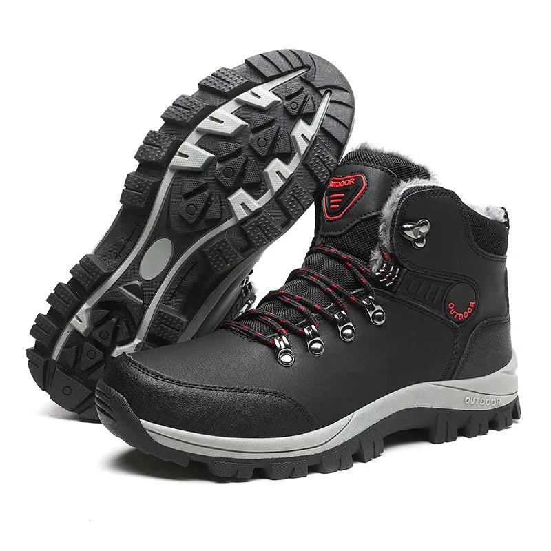DopeStride™ Zwart leren ademende winterschoenen