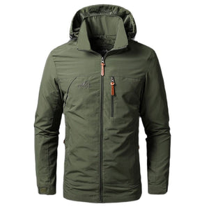 Oliver® waterdichte groene winterjas in militaire stijl