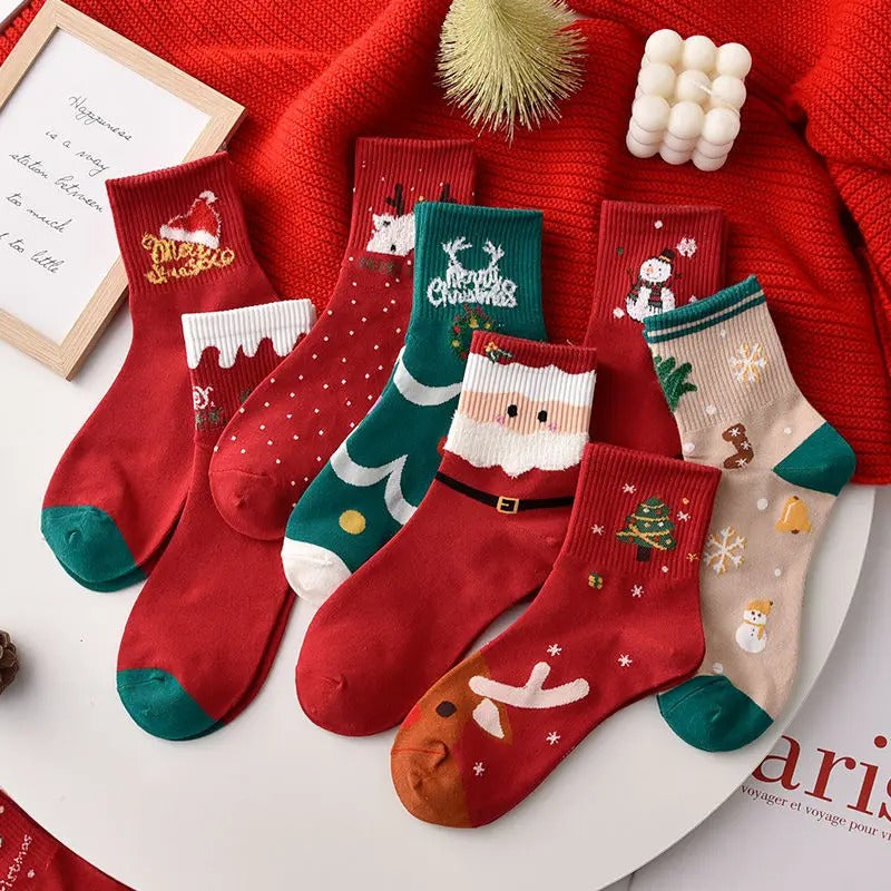 Santa™ Schattige Zachte midden enkel kerstsokken