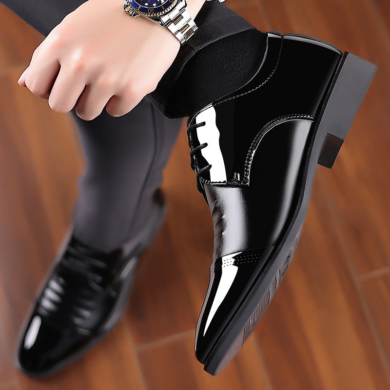 Oliver® Matglanzende leren nette schoenen met veters
