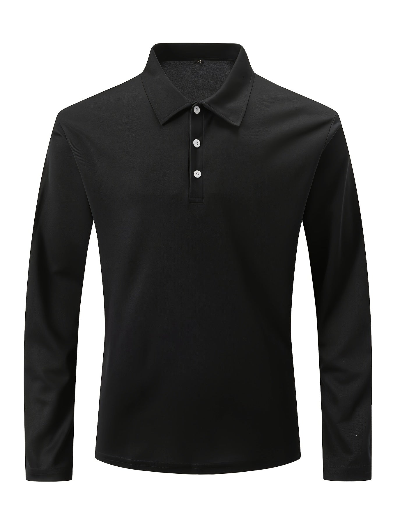 Polonik - Heren Lange Mouw Polo Shirt met Knoopsluiting - Casual Klassieke Pasvorm