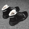 DopeStride™ grijze leren comfortabele winterschoenen met letterprint