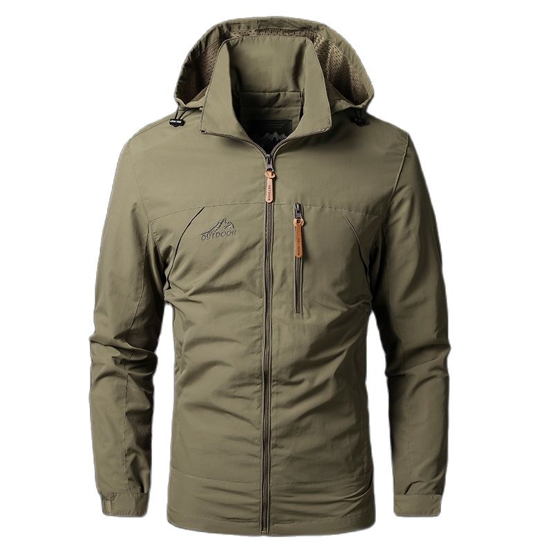 Oliver® waterdichte groene winterjas in militaire stijl