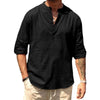 James™ Linnen Overhemd Heren Revers Kraag Casual Beach Style