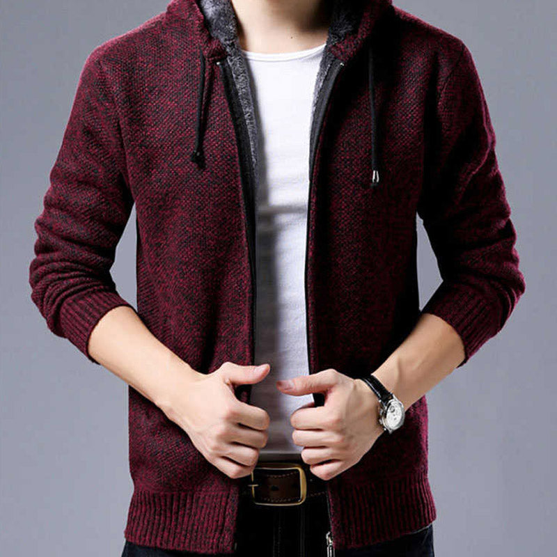 Oliver® wollen gebreid heren vest in draaistijl