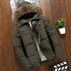 Tommy™ bont capuchon oranje met fleece Parka winterjas