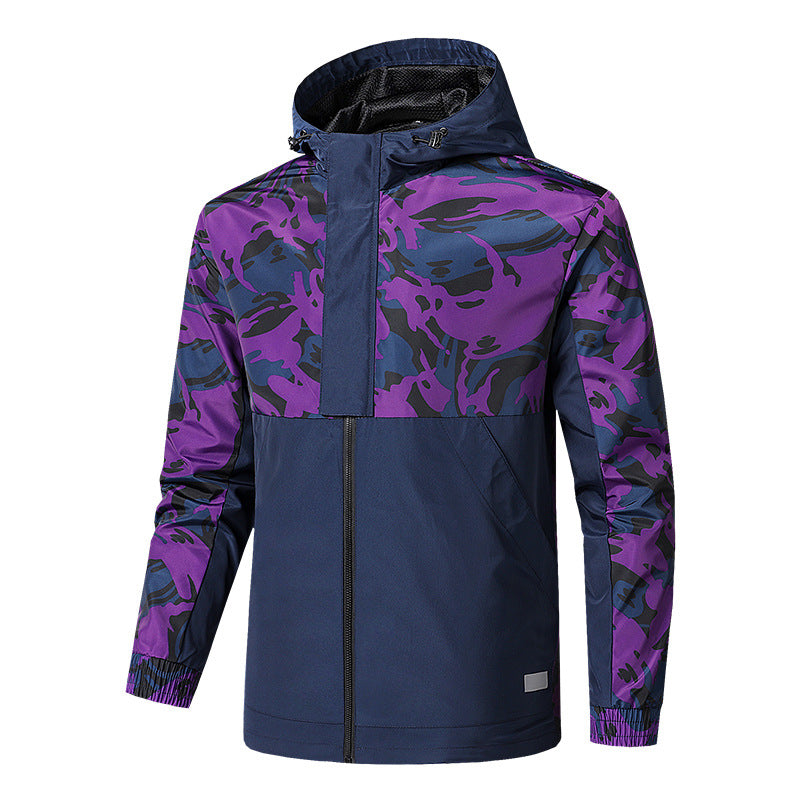 Oliver® sport stijl bedrukte hoodie winddicht comfortabel ski jas