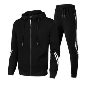 James™ zwarte hoodie lichtgewicht heren trainingspak