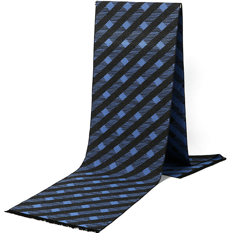 Oliver® Zachte wikkel-ruitpatroon heren sjaal in studentenstijl