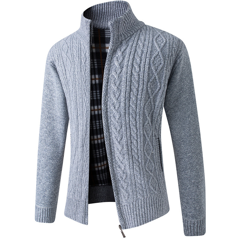 Oliver® wollen gebreid heren vest in draaistijl