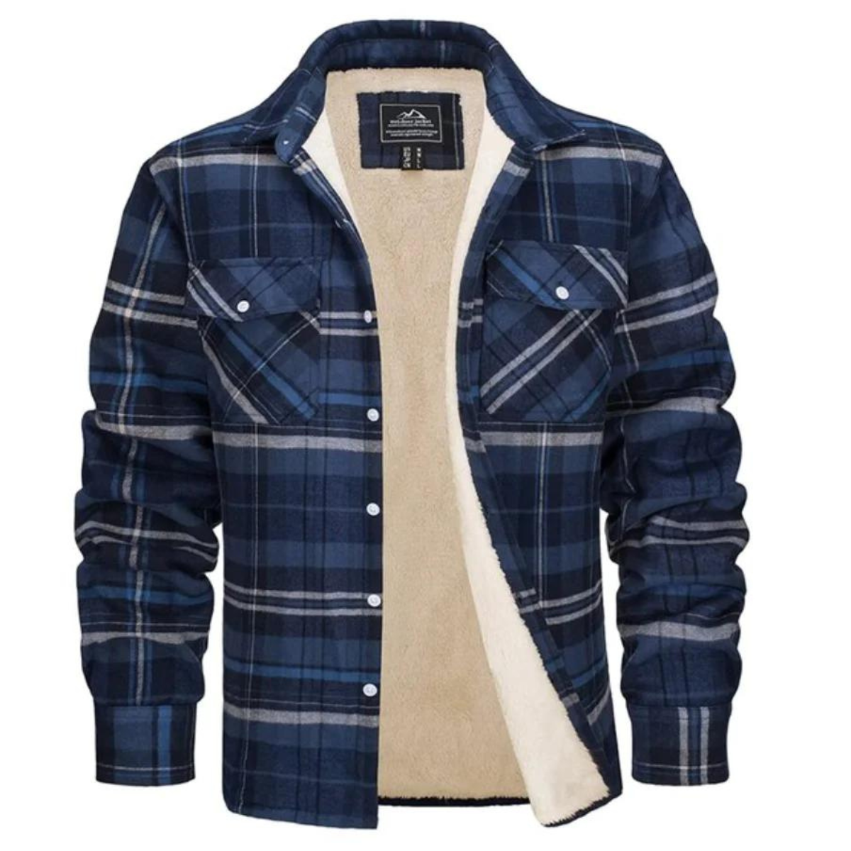 Oliver® - Fleece-gevoerde geruite jas