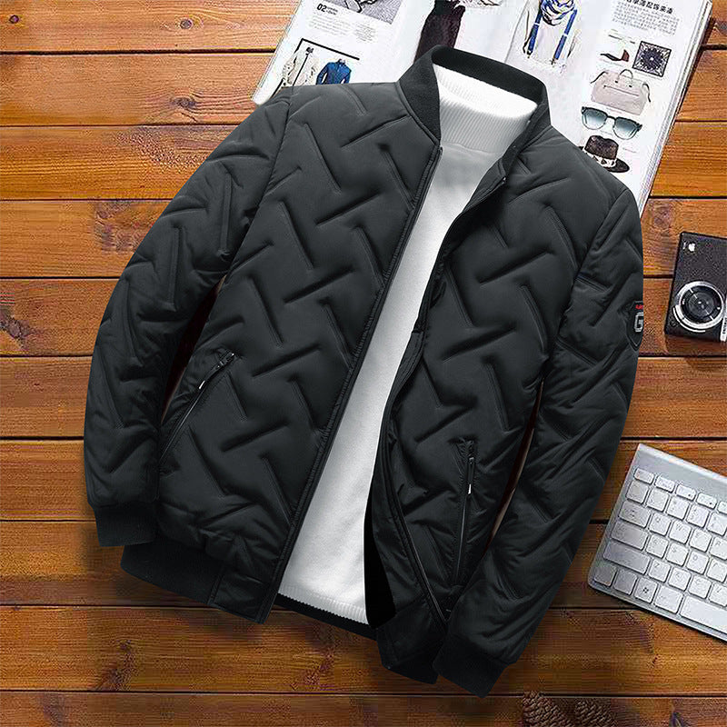 Oliver® katoenen staande kraag groene heren puffer Jas