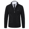 Oliver® letter print dik gebreid met fleece zachte heren vest
