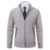 Oliver® letter print dik gebreid met fleece zachte heren vest