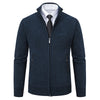 Oliver® letter print dik gebreid met fleece zachte heren vest