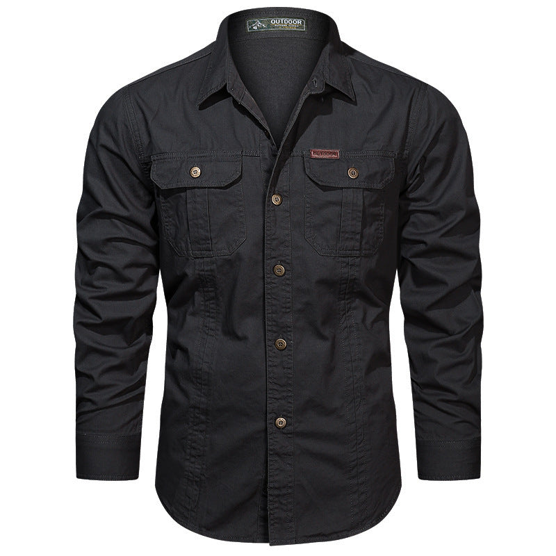 James™ effen kleur stijlvol heren overhemd