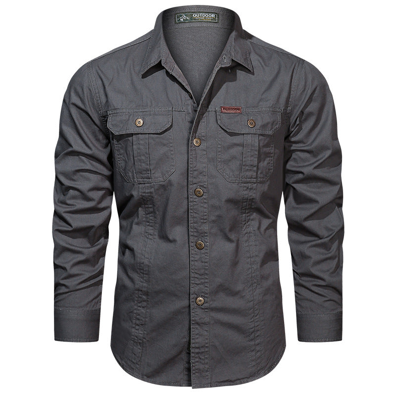 James™ effen kleur stijlvol heren overhemd