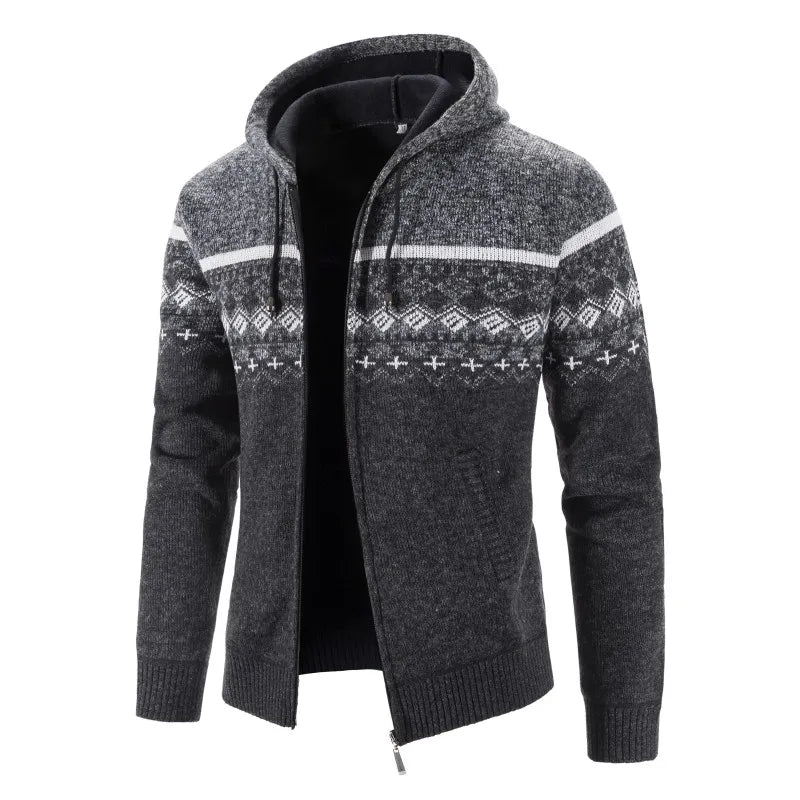 Oliver® geruite stijl slank met rits heren hoodie