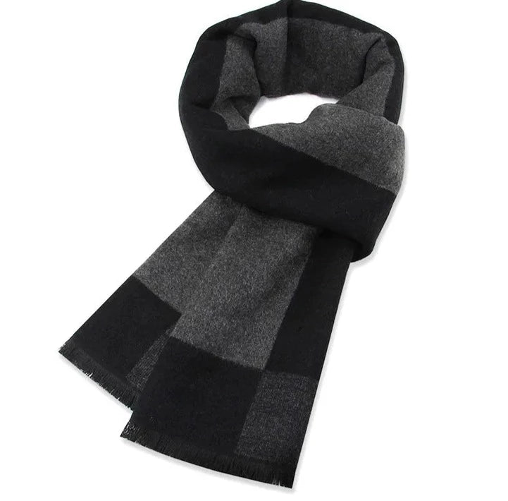 Oliver® grijs gevoerde wollen comfortabele heren sjaal