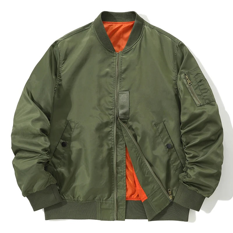 James™  groen waterdicht met rits heren bomberjacket