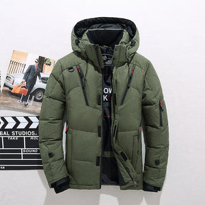 Tommy™ eendendonskraag patchwork winddichte parka winterjas