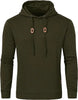 Oliver® Jaquard zwarte comfortabele heren hoodie met holle print
