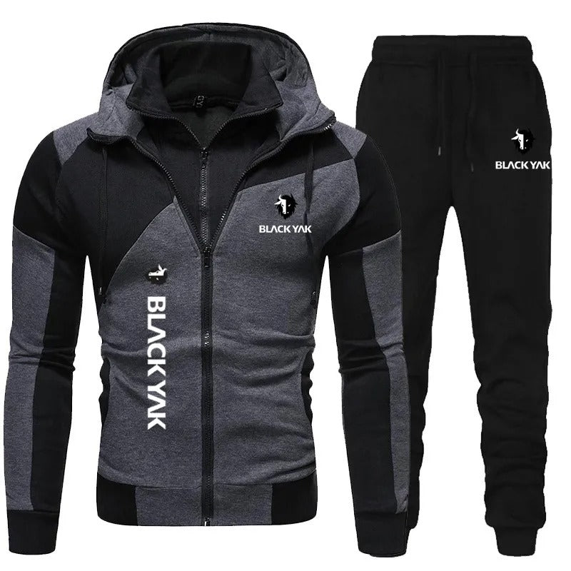 James™ broek met dubbele rits en letteropdruk Heren trainingspak