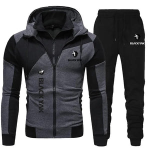 James™ broek met dubbele rits en letteropdruk Heren trainingspak