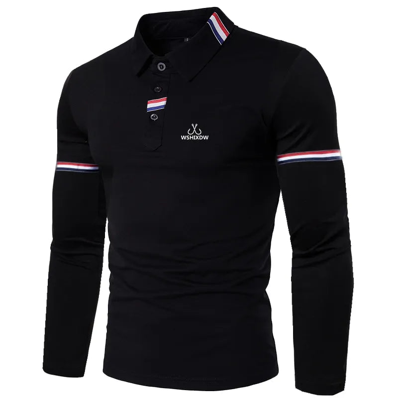 James™ revers wit Polo lange mouwen