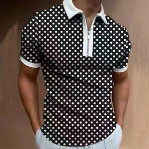 James™ Rits gekraagde polka dotted heren polo's