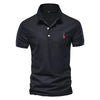 James™ Casual heren polo met geborduurd hert