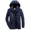 Tommy™ katoenen brief print winddichte parka winterjas met capuchon