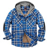 Oliver® katoenen fluwelen ruitjespatroon met rits heren hoodie