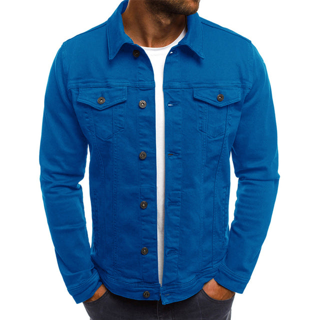 James™ zwart button down solid denim heren overhemd