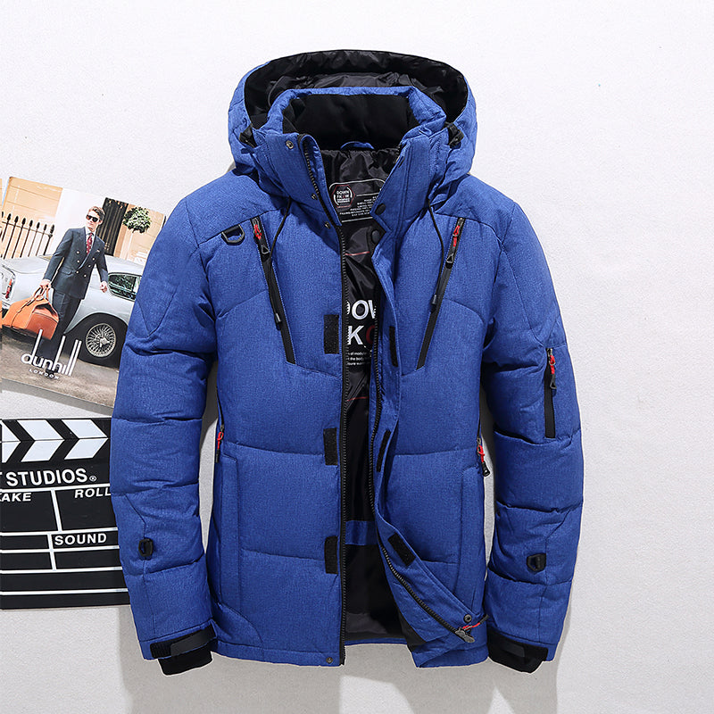 Tommy™ eendendonskraag patchwork winddichte parka winterjas