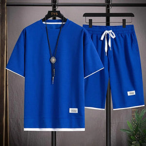 James™ blauw logo print riem elastisch korte broek heren zomerset
