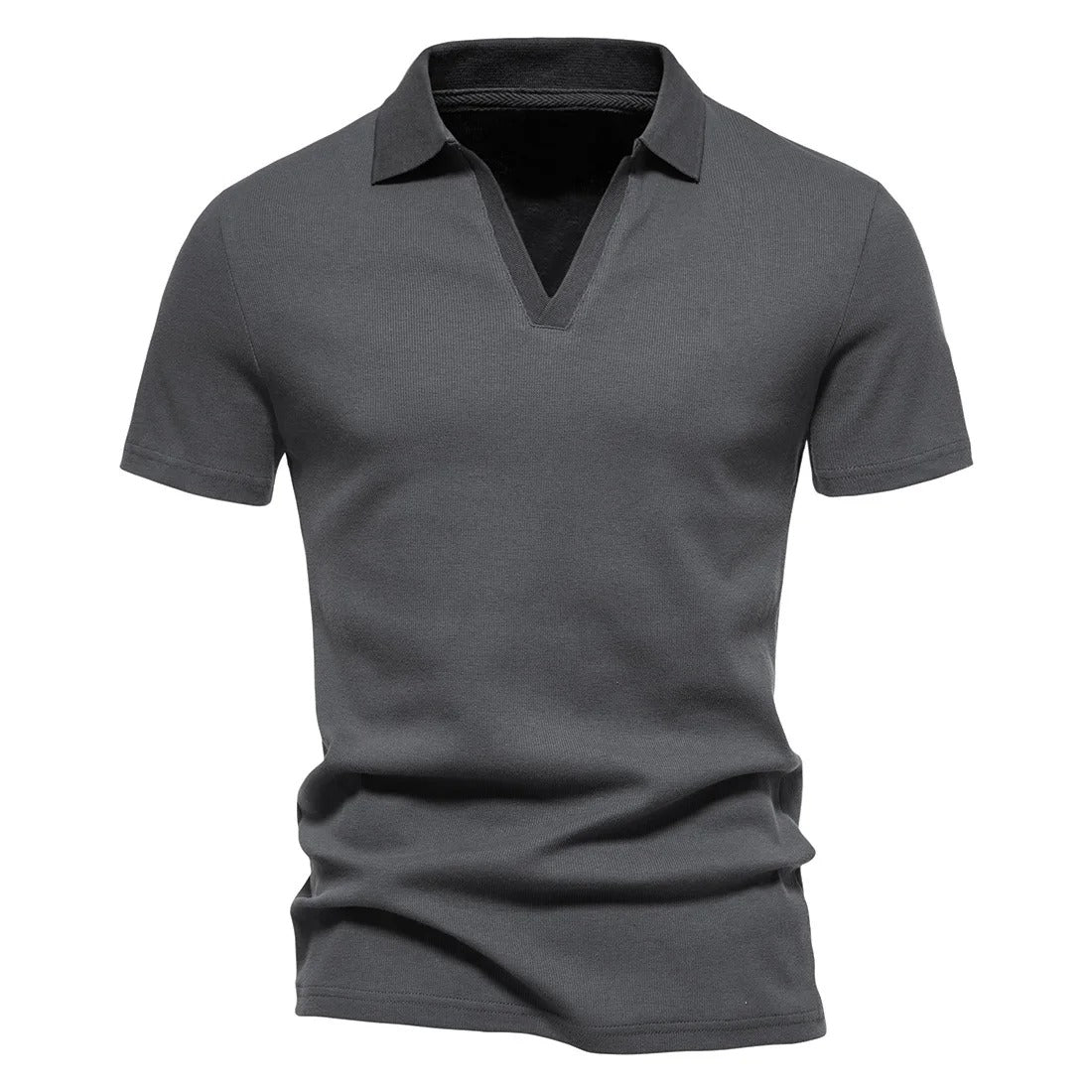 James™ Losse slim fit V-kraag heren polo