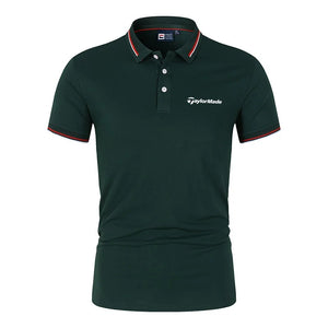 James™ Licht fris gekleurde kraag omlaag heren polo T-shirts