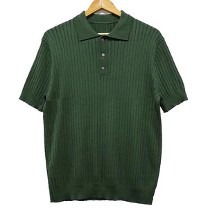 James™ Retro breien revers strepen zomer heren polo shirts