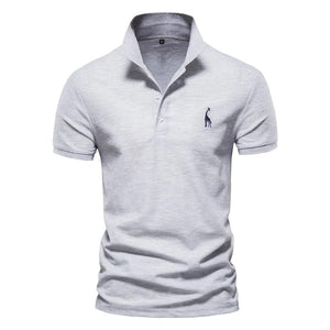 James™ Casual heren polo met geborduurd hert