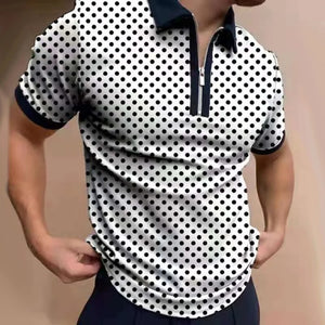 James™ Rits gekraagde polka dotted heren polo's