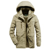 Tommy™ katoenen brief print winddichte parka winterjas met capuchon