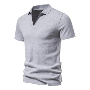 James™ Losse slim fit V-kraag heren polo