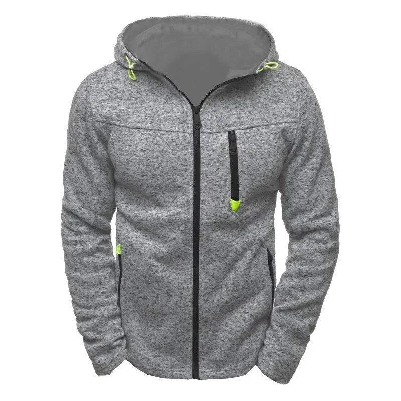 Oliver® jacquard comfortabele heren hoodie met ritssluiting